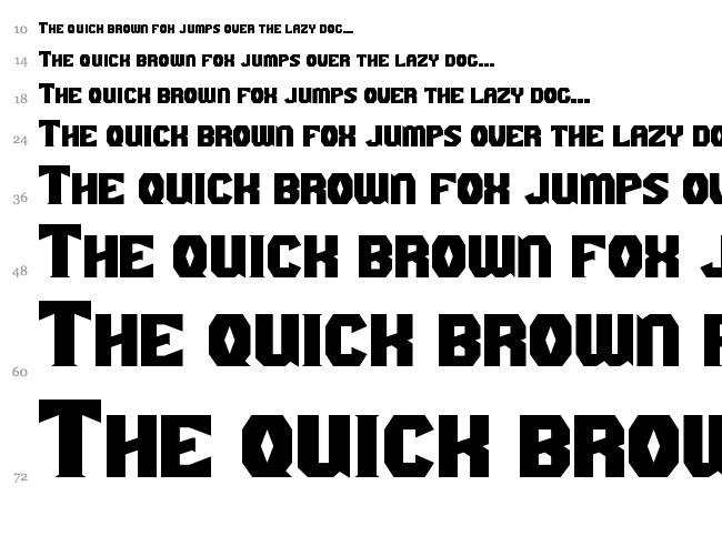 Gaiking font waterfall